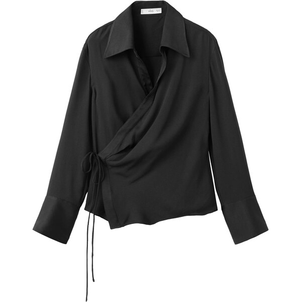 MANGO Blúzka RIDER čierna 66372583