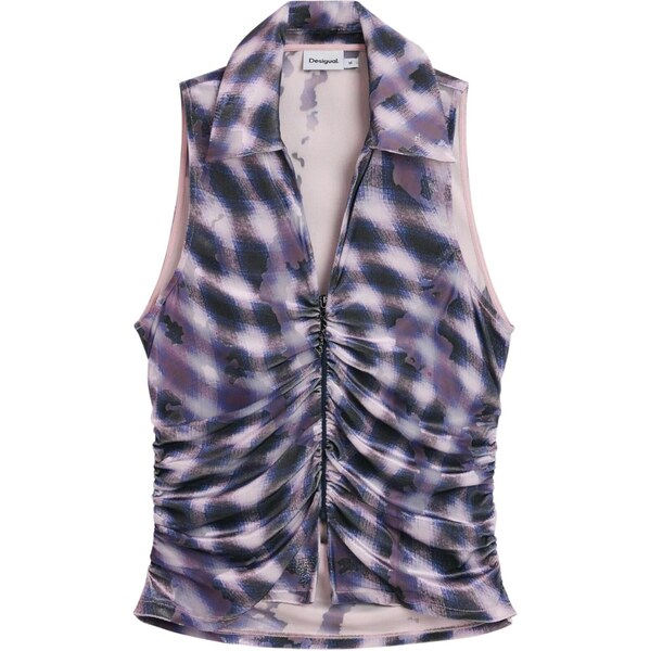 Desigual Tričko modrá / svetlofialová / biela 66372733