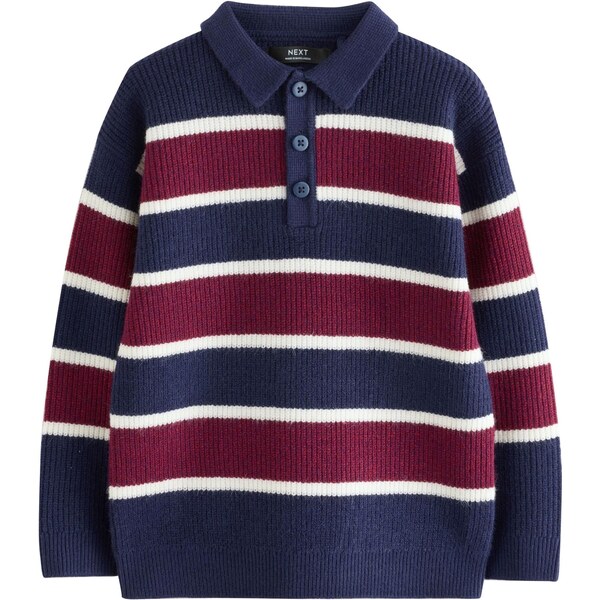 Next Sveter námornícka modrá / tmavočervená / biela 66372776