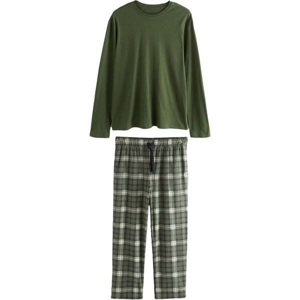 Next Dlhé pyžamo zelená / biela 66372757