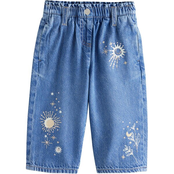 Next Džínsy béžová / modrá denim / biela 66372792