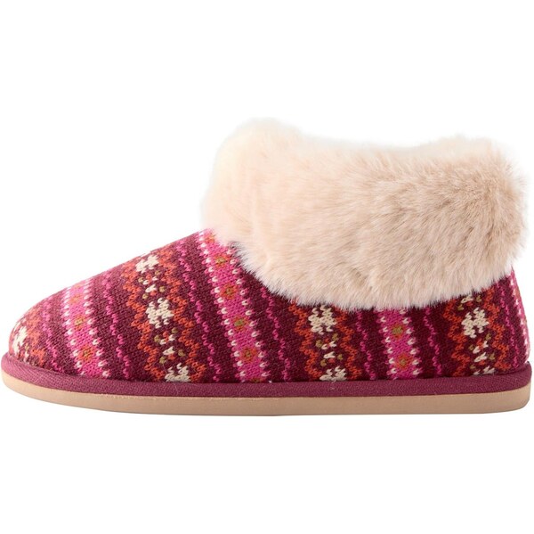 Next Papuče malinová / bordová / biela 66372788