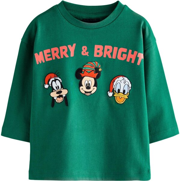 Next Tričko Mickey Mouse tmavozelená / zmiešané farby 66372769