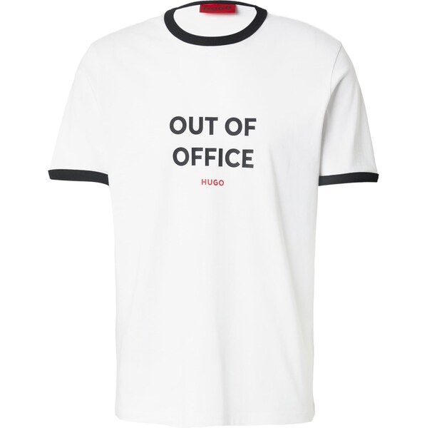 HUGO Tričko Doffice čierna / biela 66373072