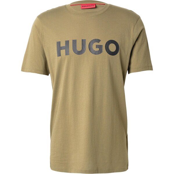 HUGO Tričko Dulivio olivová / čierna 66373073