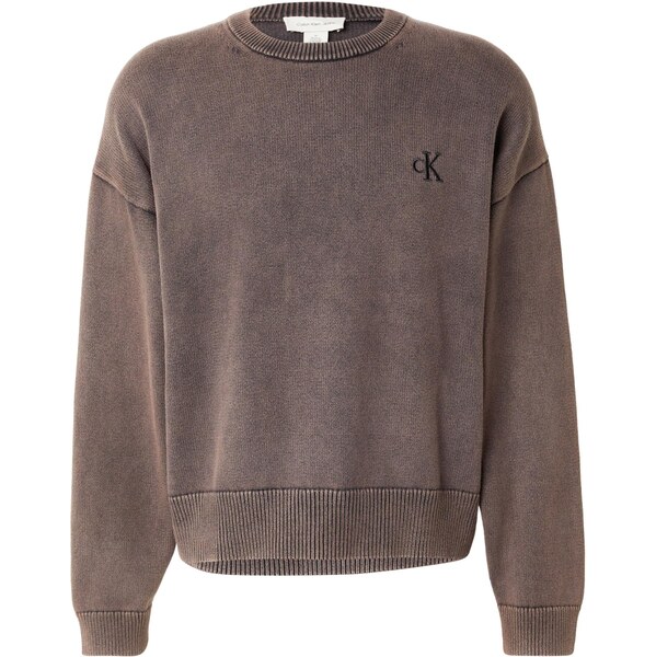 Calvin Klein Jeans Sveter hnedá melírovaná 66373097