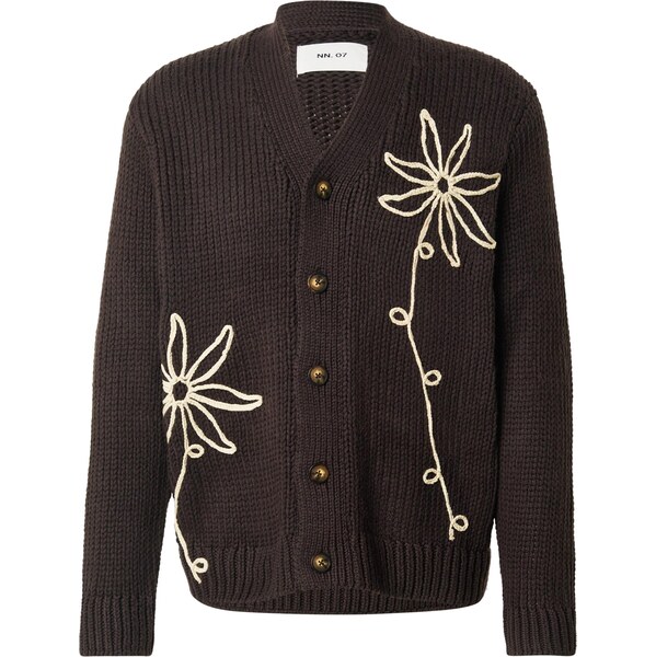 NN07 Kardigán Mika béžová / čokoládová 66373120