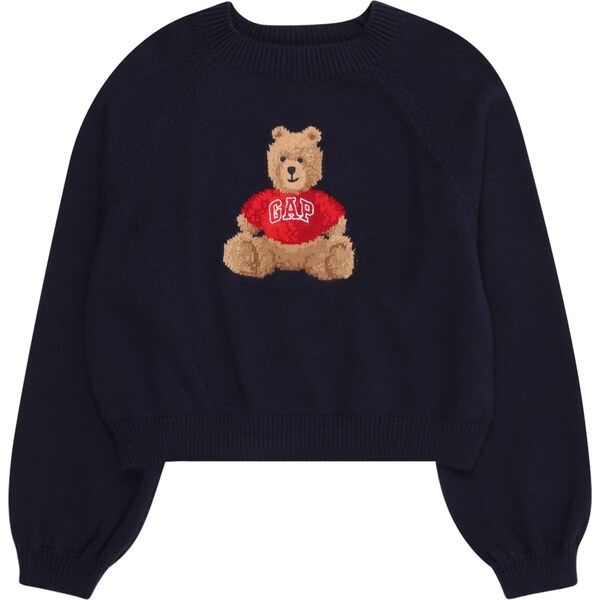 GAP Sveter BRANNAN tmavomodrá / svetlohnedá / jasne červená / biela 66373150