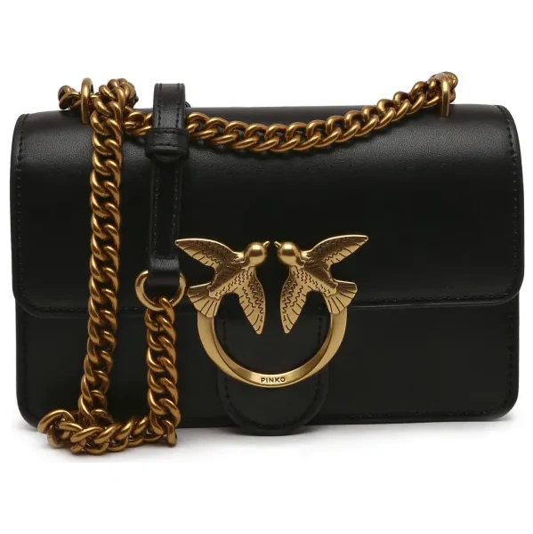 Pinko Kožená kabelka na rameno LOVE ONE MINI 37459562