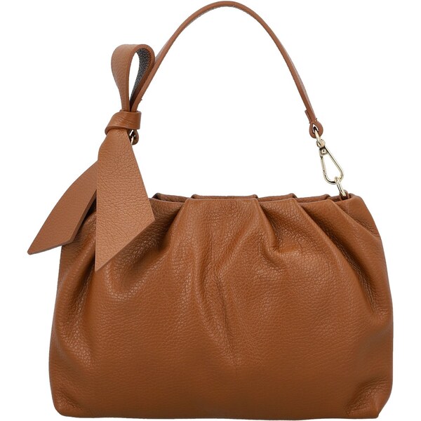 Dámska kožená kabelka do ruky koňaková - Delami Vera Pelle Elena koňak 66455096