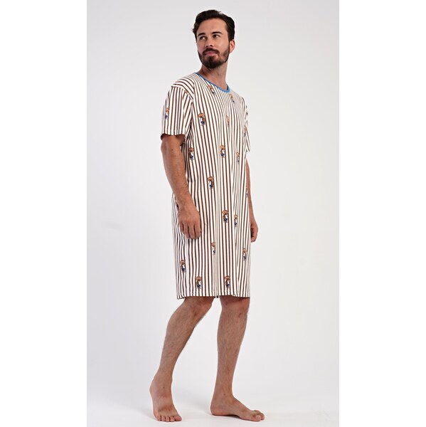 Vienetta MAN Pánska nočná košeľa s krátkym rukávom Bear 66378958