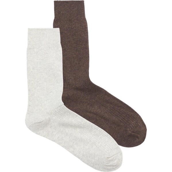 JACK & JONES Ponožky hnedá / svetlosivá 66381302