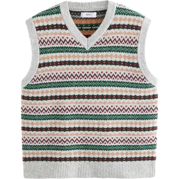 Next Sveter farba ťavej srsti / sivá / zelená / burgundská 66382869