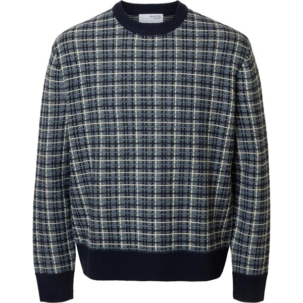 SELECTED Sveter SLHMikolas tmavomodrá / svetlomodrá / biela 66382886