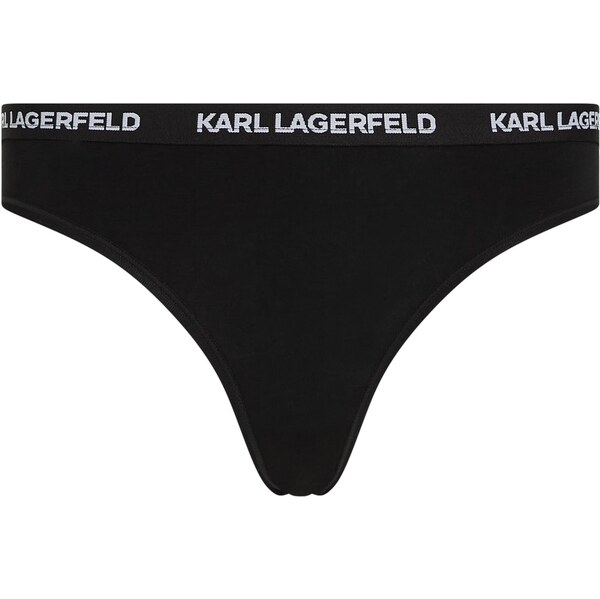 Karl Lagerfeld Tangá čierna / šedobiela 66382979