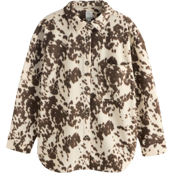 Next Flisová bunda nebielená / čokoládová 66383001