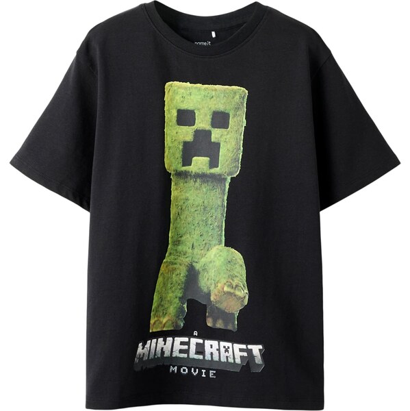 NAME IT Tričko NKMNORAN MINECRAFT sivá / zelená / čierna / biela 66383125