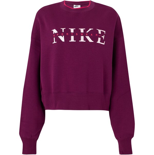 Nike Sportswear Mikina PHNX FLC červená / vínovo červená / biela 66383160