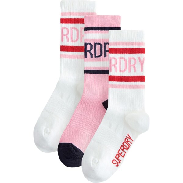 Superdry Ponožky ružová / červená / čierna / prírodná biela 66383164