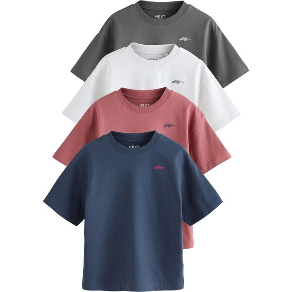 Next Tričko námornícka modrá / sivá / malinová / biela 66383170