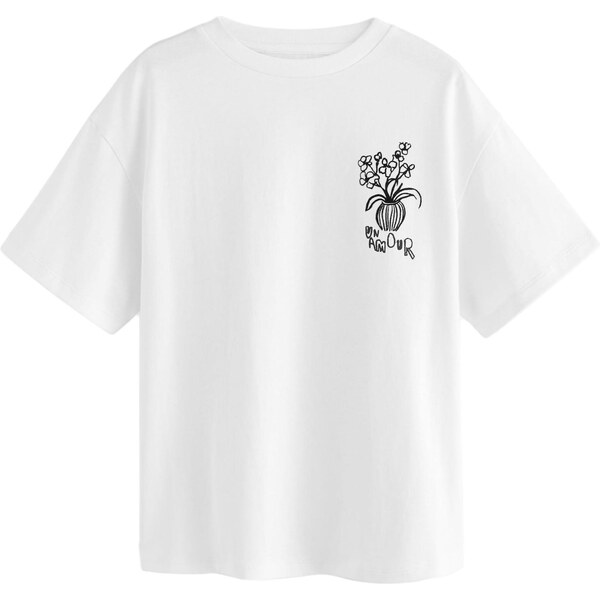 Next Tričko čierna / biela 66383240