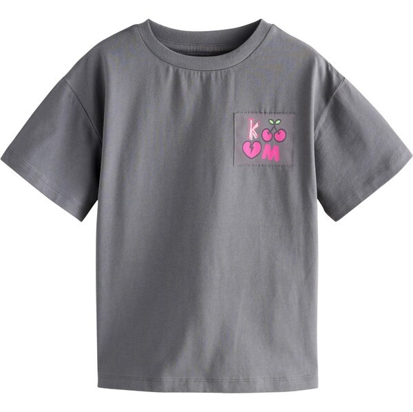 Next Tričko sivá / ružová / čierna 66383319