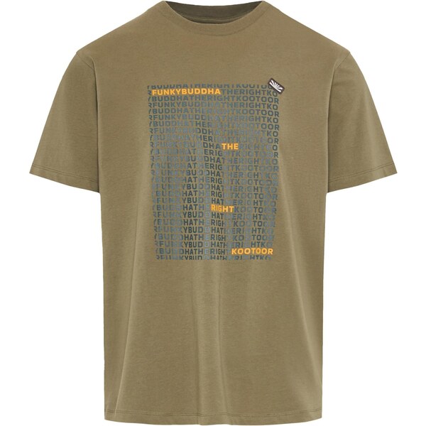 Funky Buddha Tričko sivá / zelená / oranžová 66383403