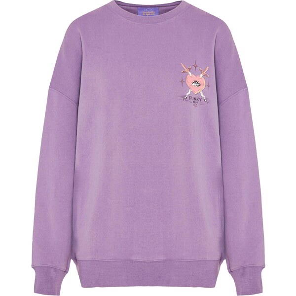 Funky Buddha Mikina orchideová / koralová / ružová / biela 66383367