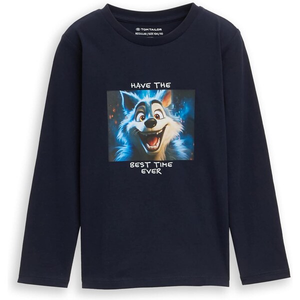 TOM TAILOR Tričko modrá / námornícka modrá / biela 66383426