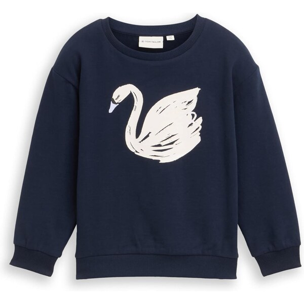 TOM TAILOR Mikina námornícka modrá / sivá / biela 66383427