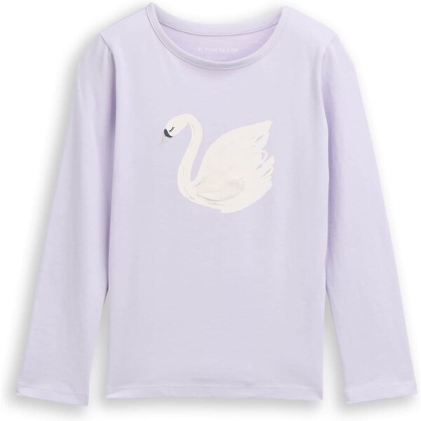 TOM TAILOR Tričko pastelovo fialová / strieborná / biela / biela ako 66383660