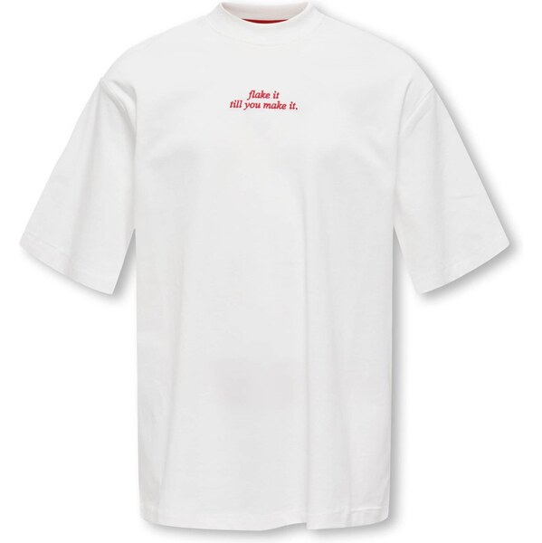 ONLY GIRLS Tričko KOGBABETTE piesková / červená / biela 66383666