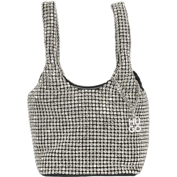 HUGO Kabelka Liora strieborná / priehľadná 66383694