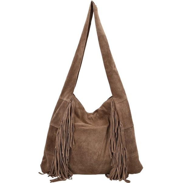 Dámska kožená kabelka cez rameno taupe - Delami Vera Pelle Katina 66455132