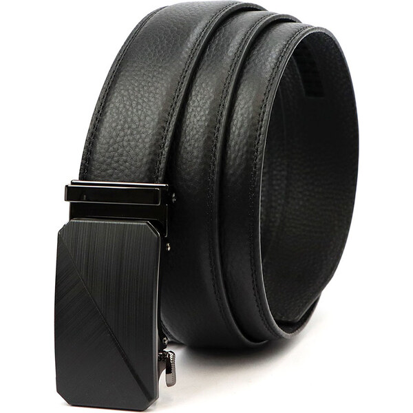 Gregorio Čierny pánsky kožený opasok s automatickou prackou L560 66389029