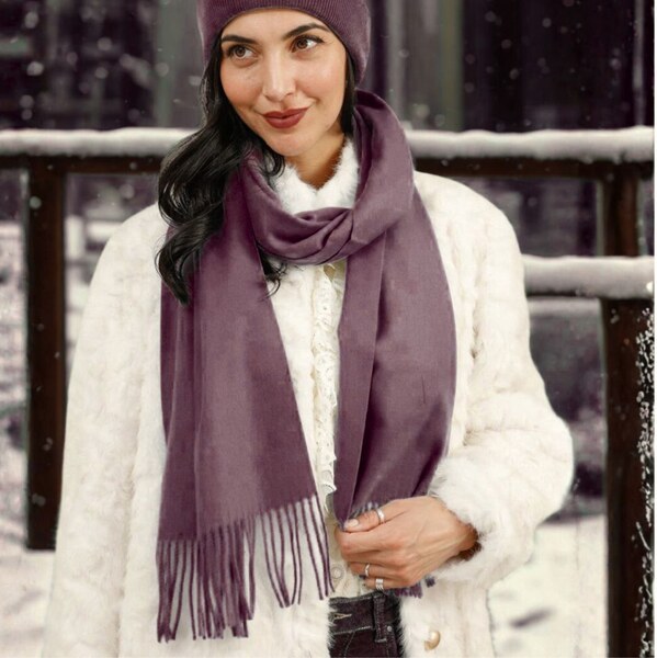 KRUMLOVANKA Šál s ovčou vlnou Cashmere Sensation 35x200cm -tmavo 66399397