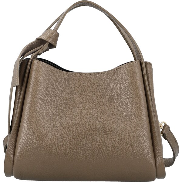 Dámska kožená kabelka do ruky taupe - Delami Vera Pelle Mija taupe 66403301