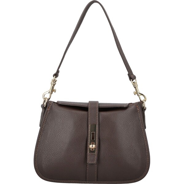 Dámska kabelka na rameno tmavo hnedá - Delami Vera Pelle Heloise hnedá 66403338