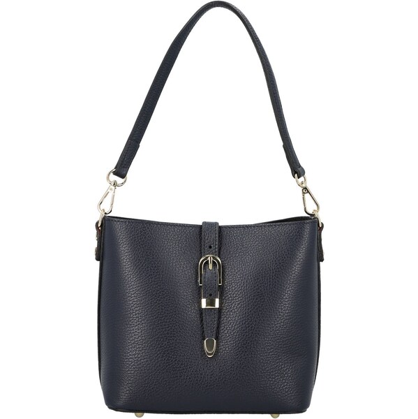 Dámska kožená kabelka na rameno tmavo modrá - Delami Vera Pelle 66455130