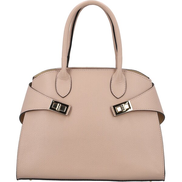 Dámska kožená kabelka do ruky ružová - Delami Vera Pelle Seia ružová 66455091