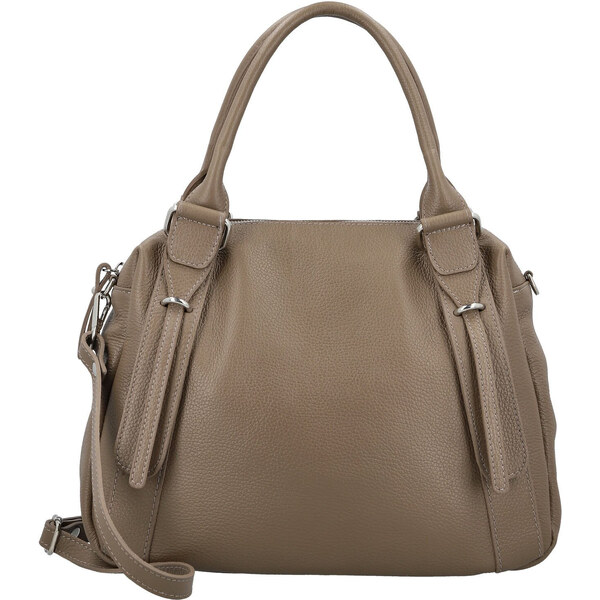 Dámska kožená kabelka na rameno taupe - Delami Vera Pelle Tirza taupe 66455083