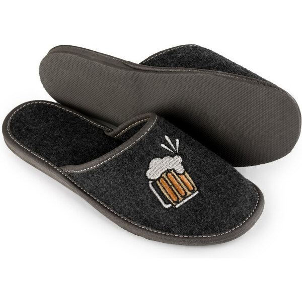 Pánske papuče s maximálnym pohodlím a pivným motívom č.46 | čierna KM 66390209