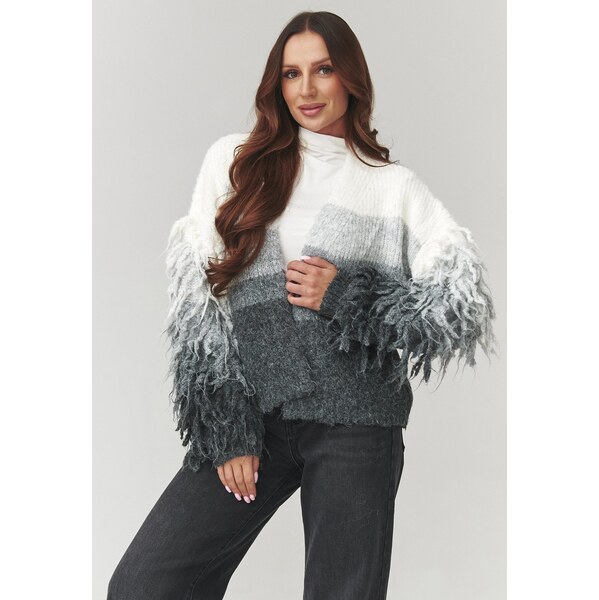 Makadamia Dámsky sveter s lemovaním | šedá C25 66390270