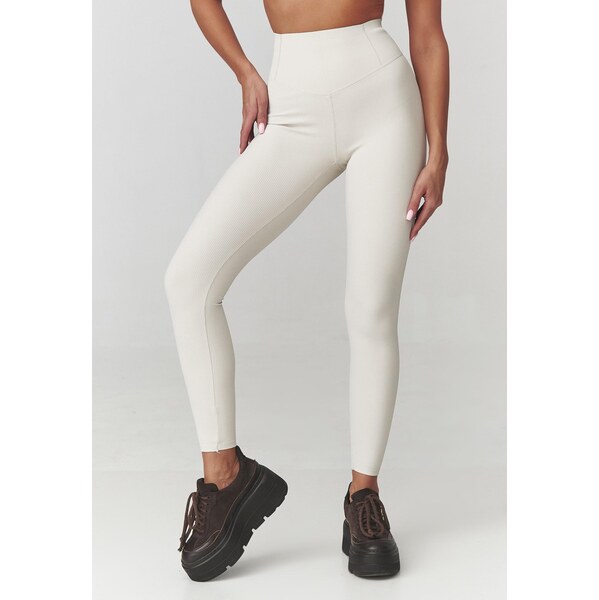 Makadamia Dámske rebrované legíny | svetlobéžová C30 66390274