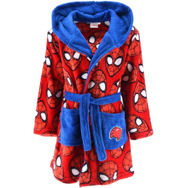 SunCity Detský flísový župan s modrou kapucňou Spiderman 66390446