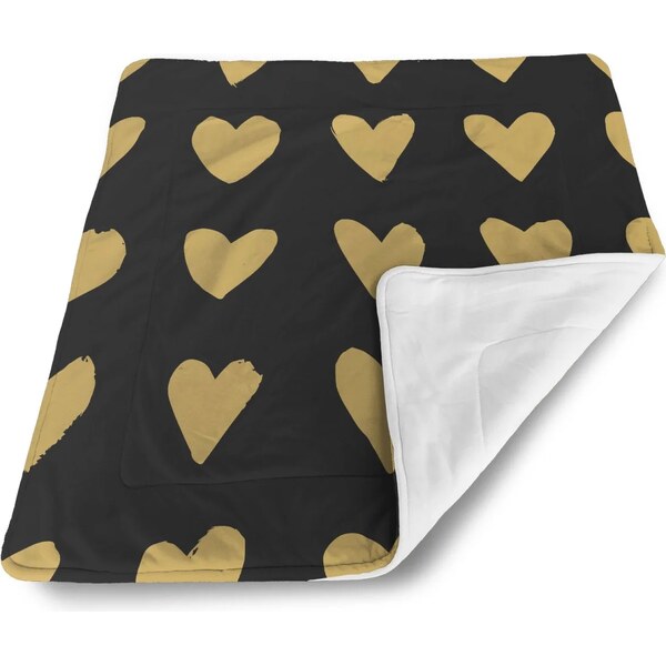 Sablio Dětská Deka pre bábätko Zlaté srdiečka 60374954