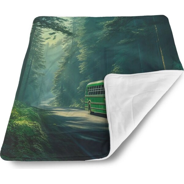 Sablio Deka pre bábätko Zelený autobus v lese 62633537