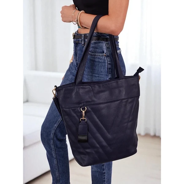 Resti Aurelia Navy Blue Shopper Bag A4 made of ecological leather, 66394963