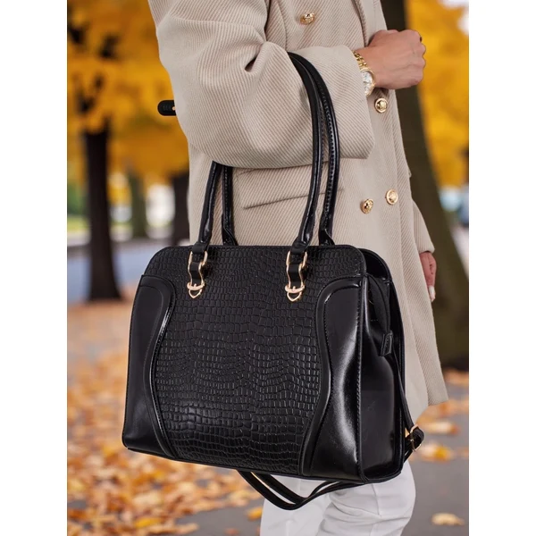 Resti Womens Eco-Leather Shopper Bag with Embossing Iron Lace 66394974