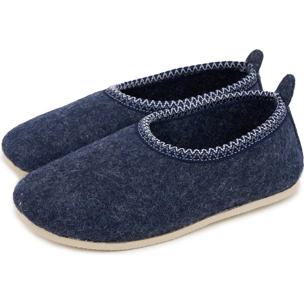 Vlnka Detské vlnené filcové uzavreté papuče Mika modrá veľkost deti 25 66795286